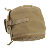 Camping Helmet Bag Canvas Scratch Prevention Adjustable Helmet Storage Bag For Hard Hats Helmet Khaki - Low Angle