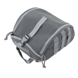 Camping Helmet Bag Canvas Scratch Prevention Adjustable Helmet Storage Bag For Hard Hats Helmet Grey - Top-Down View