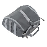 Camping Helmet Bag Canvas Scratch Prevention Adjustable Helmet Storage Bag For Hard Hats Helmet Grey - Rear View