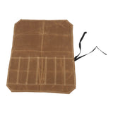 Camping Utensil Bag Canvas Cookware Knife Storage Bag Portable Tools Travel Bag for Outdoor BBQ Khaki