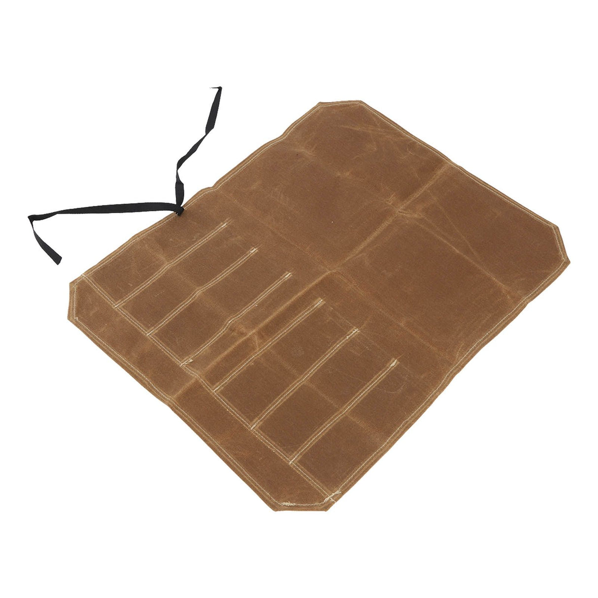Camping Utensil Bag Canvas Cookware Knife Storage Bag Portable Tools Travel Bag for Outdoor BBQ Khaki