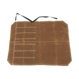 Camping Utensil Bag Canvas Cookware Knife Storage Bag Portable Tools Travel Bag for Outdoor BBQ Khaki - Extra Image