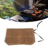 Camping Utensil Bag Canvas Cookware Knife Storage Bag Portable Tools Travel Bag for Outdoor BBQ Khaki - Extra Image