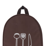 Camping Utensil Bag Canvas Cookware Knife Storage Bag Portable Tools Travel Bag for Outdoor BBQ Brown