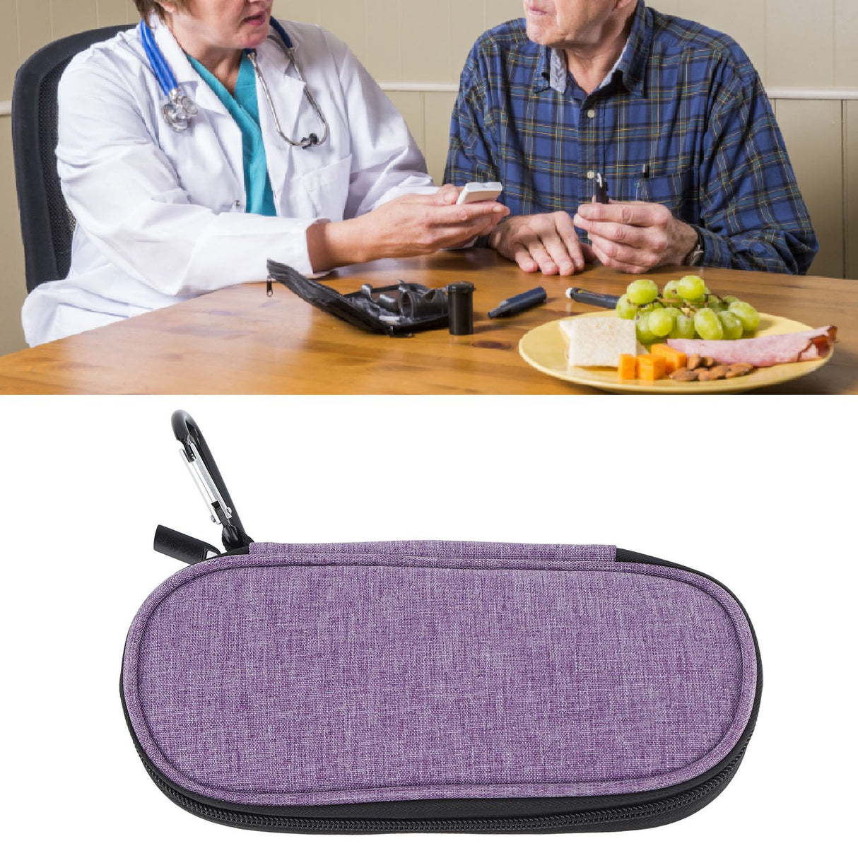 Insulin Cooler Travel Case Insulin Pen Carrying Case Canvas Portable Medical Cooler Bag