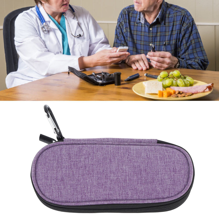 Insulin Cooler Travel Case Insulin Pen Carrying Case Canvas Portable Medical Cooler Bag