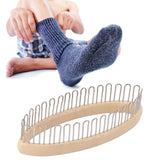 Knitting Loom Wooden Round Pocket Knitting Board DIY Weaving Craft Tool with Loom Pock Tool and Needle for Scarves Socks - Extra Image