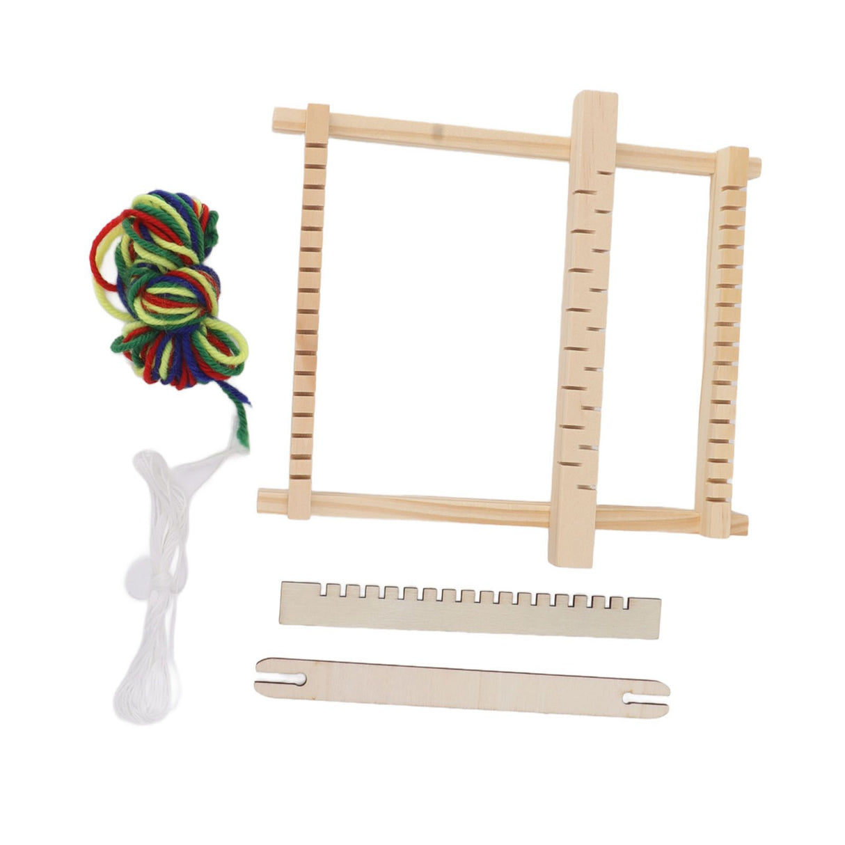 Kids Weaving Loom Easy Operation Hand Eye Coordination Durable Wood Weaving Loom Kit for Beginner Adult Craft DIY