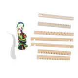 Kids Weaving Loom Easy Operation Hand Eye Coordination Durable Wood Weaving Loom Kit for Beginner Adult Craft DIY - Top-Down View