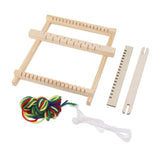 Kids Weaving Loom Easy Operation Hand Eye Coordination Durable Wood Weaving Loom Kit for Beginner Adult Craft DIY - Close-Up Angle