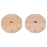 2Pcs Beading Cord Disc Wooden Round DIY Bracelet Braiding Plate Weaving Board Tools