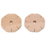 2Pcs Beading Cord Disc Wooden Round DIY Bracelet Braiding Plate Weaving Board Tools