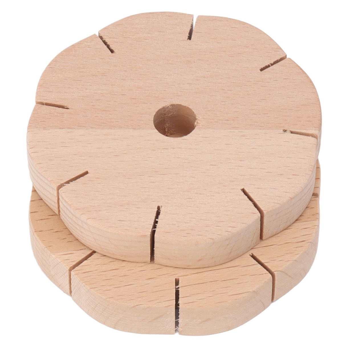 2Pcs Beading Cord Disc Wooden Round DIY Bracelet Braiding Plate Weaving Board Tools