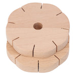 2Pcs Beading Cord Disc Wooden Round DIY Bracelet Braiding Plate Weaving Board Tools