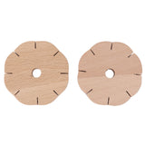 2Pcs Beading Cord Disc Wooden Round DIY Bracelet Braiding Plate Weaving Board Tools