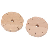 2Pcs Beading Cord Disc Wooden Round DIY Bracelet Braiding Plate Weaving Board Tools - Close-Up Angle