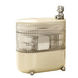 Desktop Storage Box 3 Tier Rotating Divided Organizer for Jewelry Data Cable Cosmetic Cream White