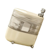 Desktop Storage Box 3 Tier Rotating Divided Organizer for Jewelry Data Cable Cosmetic Cream White