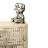 Desktop Storage Box 3 Tier Rotating Divided Organizer for Jewelry Data Cable Cosmetic Cream White