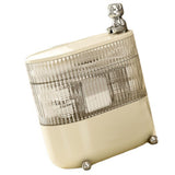 Desktop Storage Box 3 Tier Rotating Divided Organizer for Jewelry Data Cable Cosmetic Cream White - Extra Image