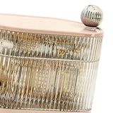 Desktop Storage Box 3 Tier Rotating Divided Organizer for Jewelry Data Cable Cosmetic Cream Pink