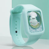 Repellent Bracelet Leak Free Long Lasting Multipurpose Safe Anti Bite Repellent Wrist Band for Kids Outdoor Green - Close-Up Angle