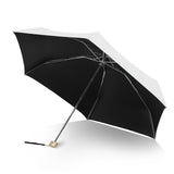 Sun Umbrella Super Light Mini Foldable UV Protection Wind Proof Portable Dual Use Umbrella White - Front View