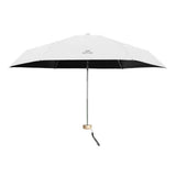 Sun Umbrella Super Light Mini Foldable UV Protection Wind Proof Portable Dual Use Umbrella White - Side View