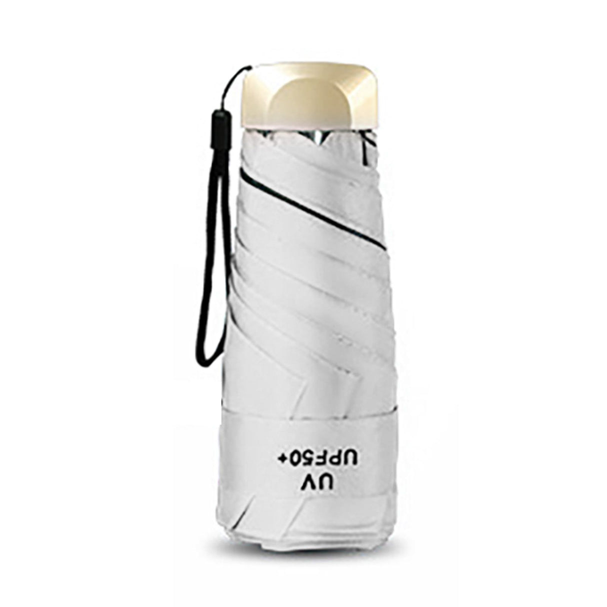 Sun Umbrella Super Light Mini Foldable UV Protection Wind Proof Portable Dual Use Umbrella White