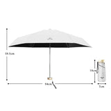 Sun Umbrella Super Light Mini Foldable UV Protection Wind Proof Portable Dual Use Umbrella White - Extra Image