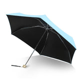 Sun Umbrella Super Light Mini Foldable UV Protection Wind Proof Portable Dual Use Umbrella Sky Blue