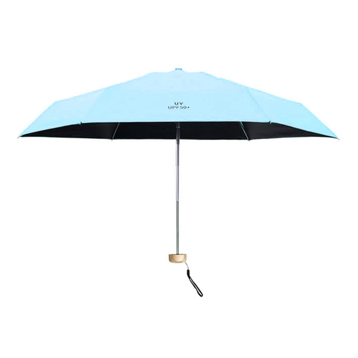 Sun Umbrella Super Light Mini Foldable UV Protection Wind Proof Portable Dual Use Umbrella Sky Blue