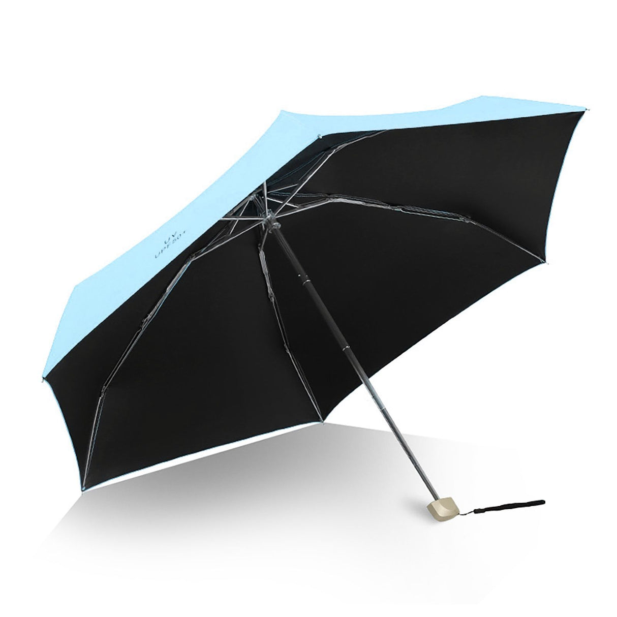 Sun Umbrella Super Light Mini Foldable UV Protection Wind Proof Portable Dual Use Umbrella Sky Blue