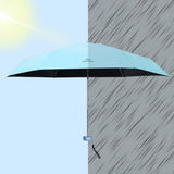 Sun Umbrella Super Light Mini Foldable UV Protection Wind Proof Portable Dual Use Umbrella Sky Blue
