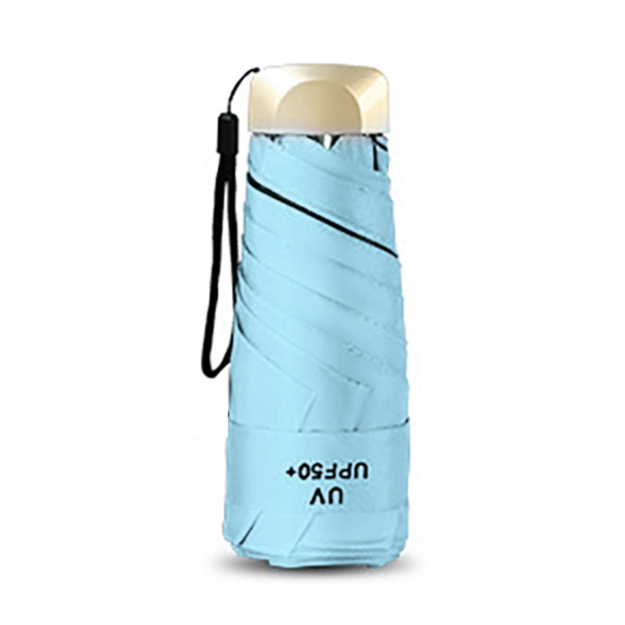 Sun Umbrella Super Light Mini Foldable UV Protection Wind Proof Portable Dual Use Umbrella Sky Blue