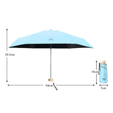 Sun Umbrella Super Light Mini Foldable UV Protection Wind Proof Portable Dual Use Umbrella Sky Blue