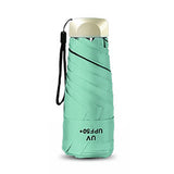 Sun Umbrella Super Light Mini Foldable UV Protection Wind Proof Portable Dual Use Umbrella Avocado Green - Close-Up Angle