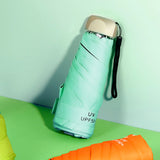 Sun Umbrella Super Light Mini Foldable UV Protection Wind Proof Portable Dual Use Umbrella Avocado Green - Low Angle