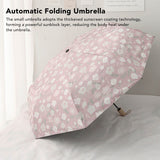Automatic Umbrella Small Flower Style Umbrella Sunshade UV Protection Folding Umbrella Sun Rain Waterproof Umbrella