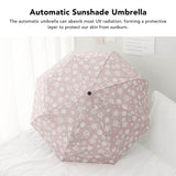 Automatic Umbrella Small Flower Style Umbrella Sunshade UV Protection Folding Umbrella Sun Rain Waterproof Umbrella - Extra Image