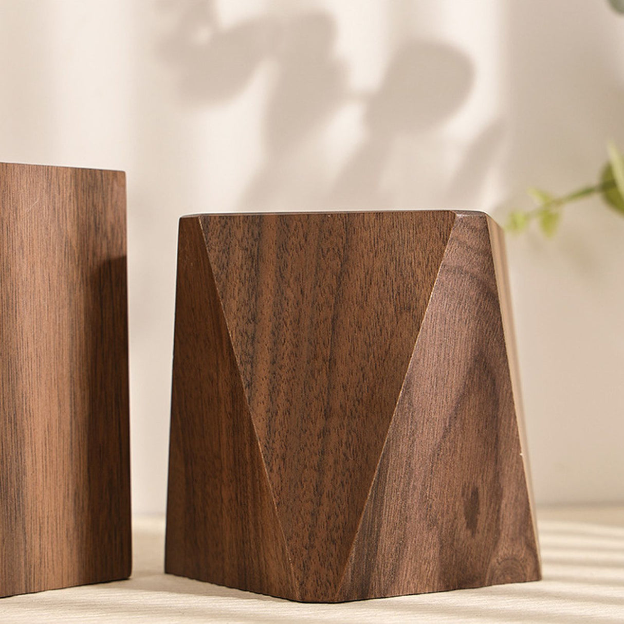 Cooking Utensil Container Smoothing Stable Large Capacity Simple Wooden Pen Holder for Kitchen Family Office Rhombic(3.9x4.3in)