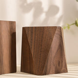 Cooking Utensil Container Smoothing Stable Large Capacity Simple Wooden Pen Holder for Kitchen Family Office Rhombic(3.9x4.3in) - Extra Image