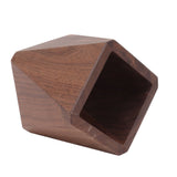 Cooking Utensil Container Smoothing Stable Large Capacity Simple Wooden Pen Holder for Kitchen Family Office Rhombic(3.9x4.3in)