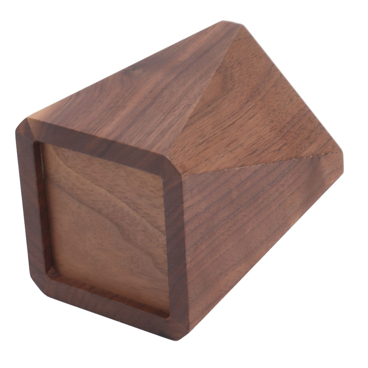 Cooking Utensil Container Smoothing Stable Large Capacity Simple Wooden Pen Holder for Kitchen Family Office Rhombic(3.9x4.3in)