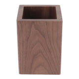 Cooking Utensil Container Smoothing Stable Large Capacity Simple Wooden Pen Holder for Kitchen Family Office Squared(4.3x3.1x3.1in)