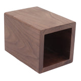 Cooking Utensil Container Smoothing Stable Large Capacity Simple Wooden Pen Holder for Kitchen Family Office Squared(4.3x3.1x3.1in) - Rear View