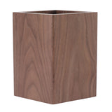 Cooking Utensil Container Smoothing Stable Large Capacity Simple Wooden Pen Holder for Kitchen Family Office Squared(4.3x3.1x3.1in) - Extra Image