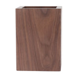 Cooking Utensil Container Smoothing Stable Large Capacity Simple Wooden Pen Holder for Kitchen Family Office Squared(4.3x3.1x3.1in) - Extra Image