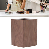 Cooking Utensil Container Smoothing Stable Large Capacity Simple Wooden Pen Holder for Kitchen Family Office Squared(4.3x3.1x3.1in) - Extra Image