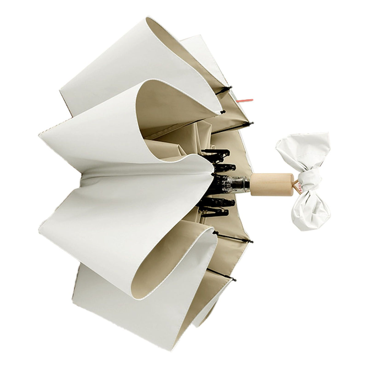 Travel Umbrella Ice Cream Color Sun Rain Proof UV Protection Foldable Portable Umbrella for Men Women White Brown